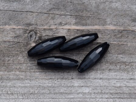 Kraal kunststof zwart ovaal 3,0 cm