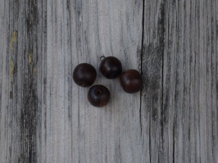 Kraal hout donkerbruin 1,0 cm