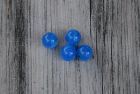 Kraal kunststof helderblauw 1,0 cm