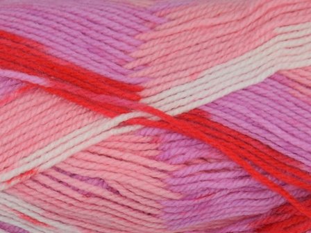 Garen No1 Multi roze/wit/rood 100% acryl