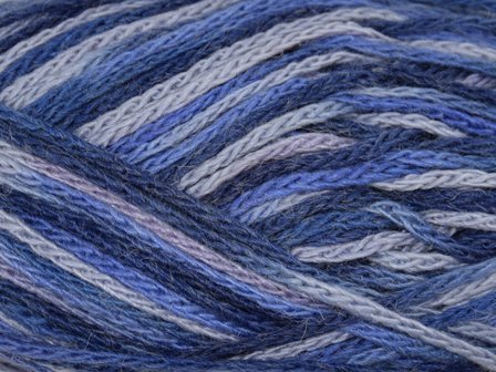 Yarn Alpaka blue-lightblue mixed 80% acrylic/10% wool/10%alpaga