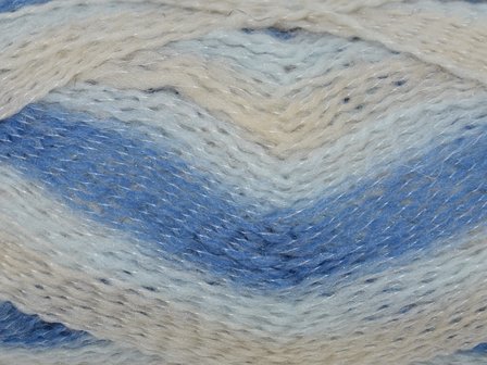 Garen Lace blauw-creme gem&ecirc;leerd 71%superwash wol/29% polyamide