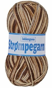 Strompegarn 003 m&ecirc;lee bruin-ecru 75% wol/25%polyamide