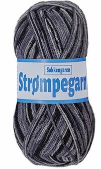 Sokkenwol Strompegarn m&ecirc;lee bruin-grijsgroen-lila 75% wol/25%polyamide