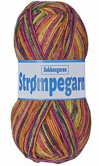 Sokkenwol Strompegarn m&ecirc;lee blauw-turquoise 75% wol/25%polyamide