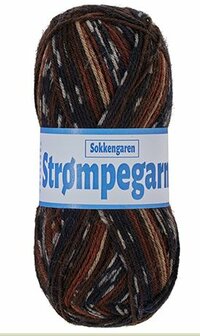 Sokkenwol Strompegarn m&ecirc;lee blauw-turquoise 75% wol/25%polyamide