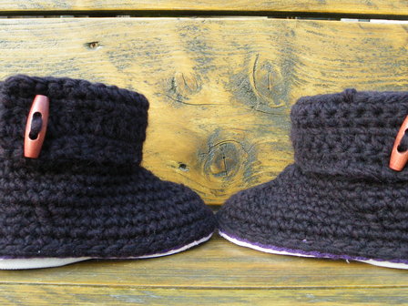 Gents-Ladies Slubbers haakpakket Malmo uni aubergine-bruin