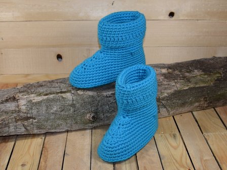 Gents-Ladies haakpakket No1 uni donker turquoise