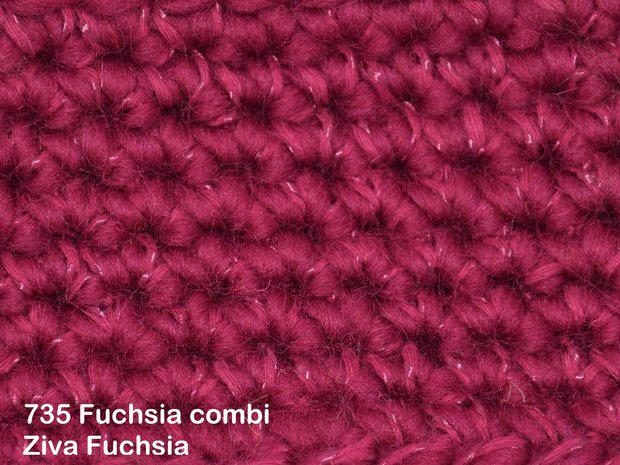 Kids Haakpakket Filz uni fuchsia combi ziva fuchsia