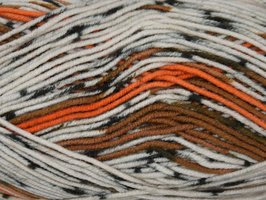 Garen Home bruin-oranje gemêleerd 100% acryl